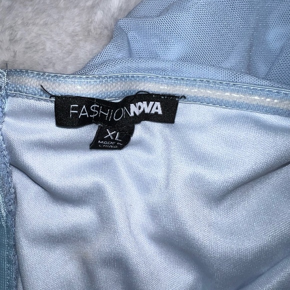 EUC Fashion Nova Ready and Ruched Mesh Midi Dress - Picture 3 of 9